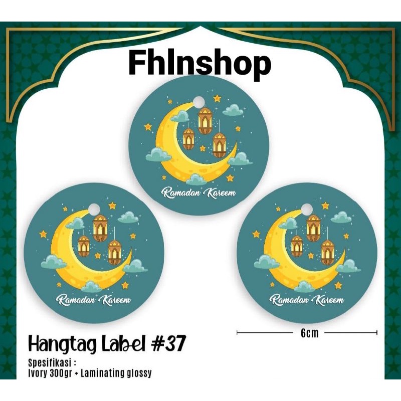 

20pcs hang tag lebaran karem/ tag idulfitri penghias hadiah souvenir hampers