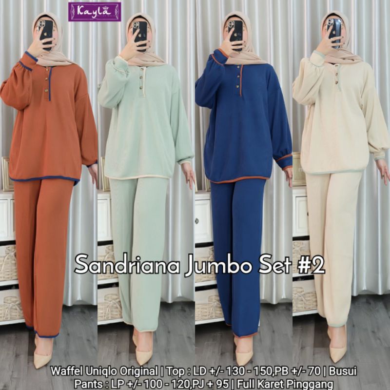 Sandriana # set jumbo by Kayla waffle uniqlo @al