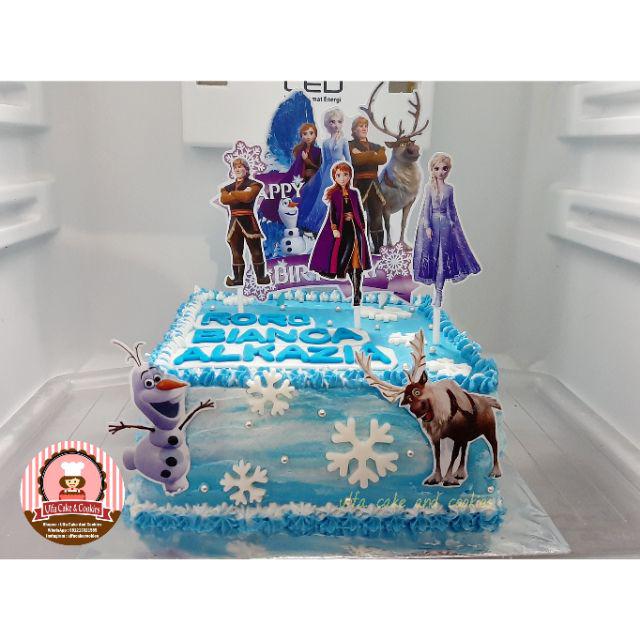 Frozen 2 Topper Cake Birthday / Kue Ulang Tahun / Hiasan Kue / Elsa Anna