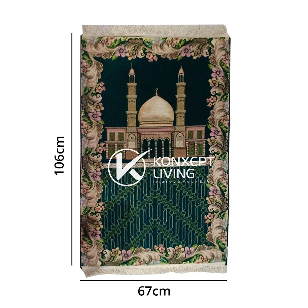 Sajadah Traveling Sajadah Tebal Sajadah Bulu J6B5 Sajadah turki bludru hitam premium,motif bunga,tur