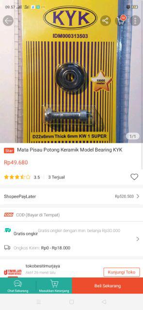Mata Pisau Potong Keramik Model Bearing Kyk
