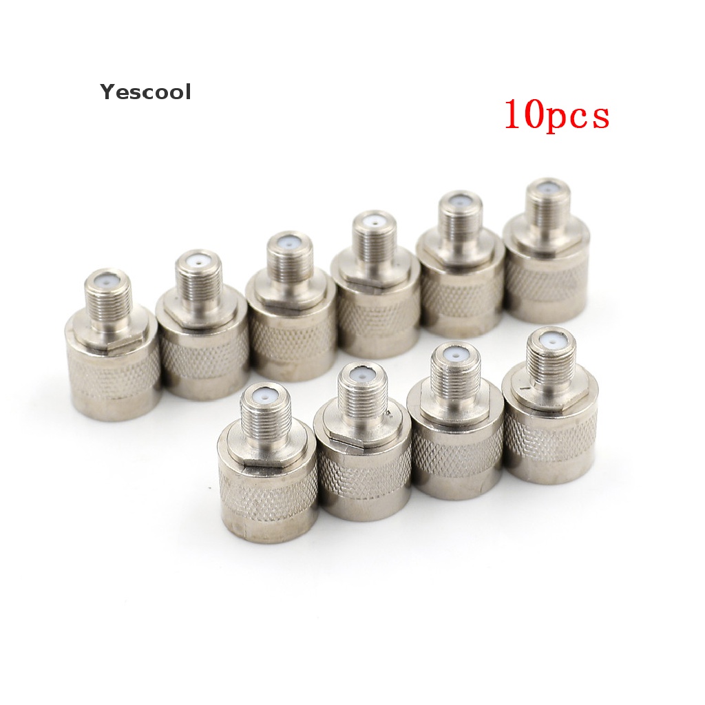 Yescool 10Pcs / lot adapter Konektor jack coaxial RF Tipe N male Ke F female