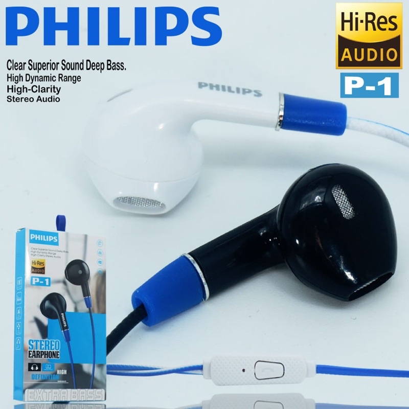 GROSIR HANDSFREE PHILIPS P1 HIFI AUDIO EXTRABASS