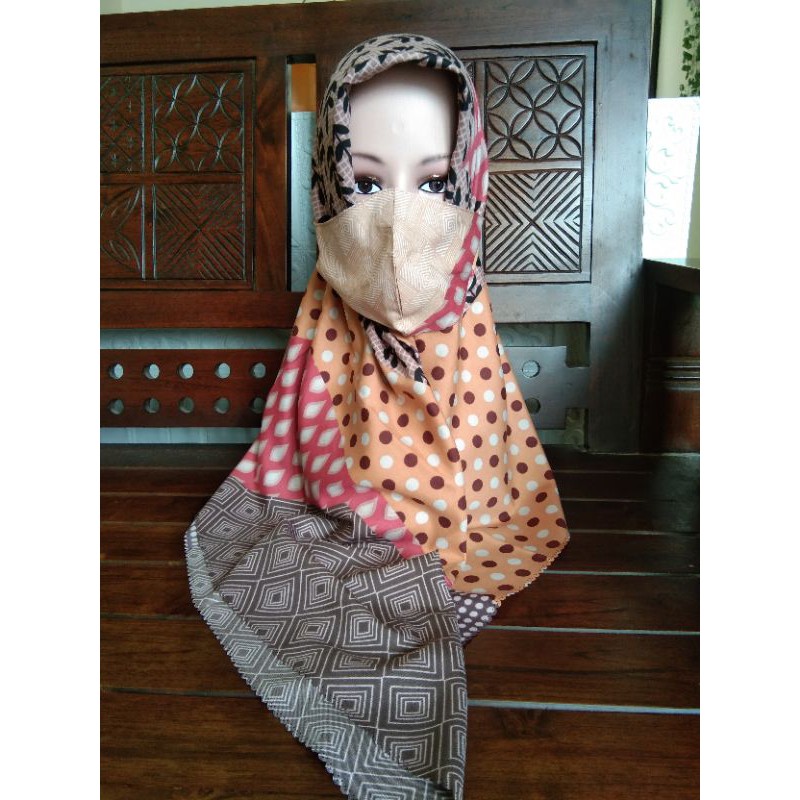 Jilbab + masker Umama motif no 15