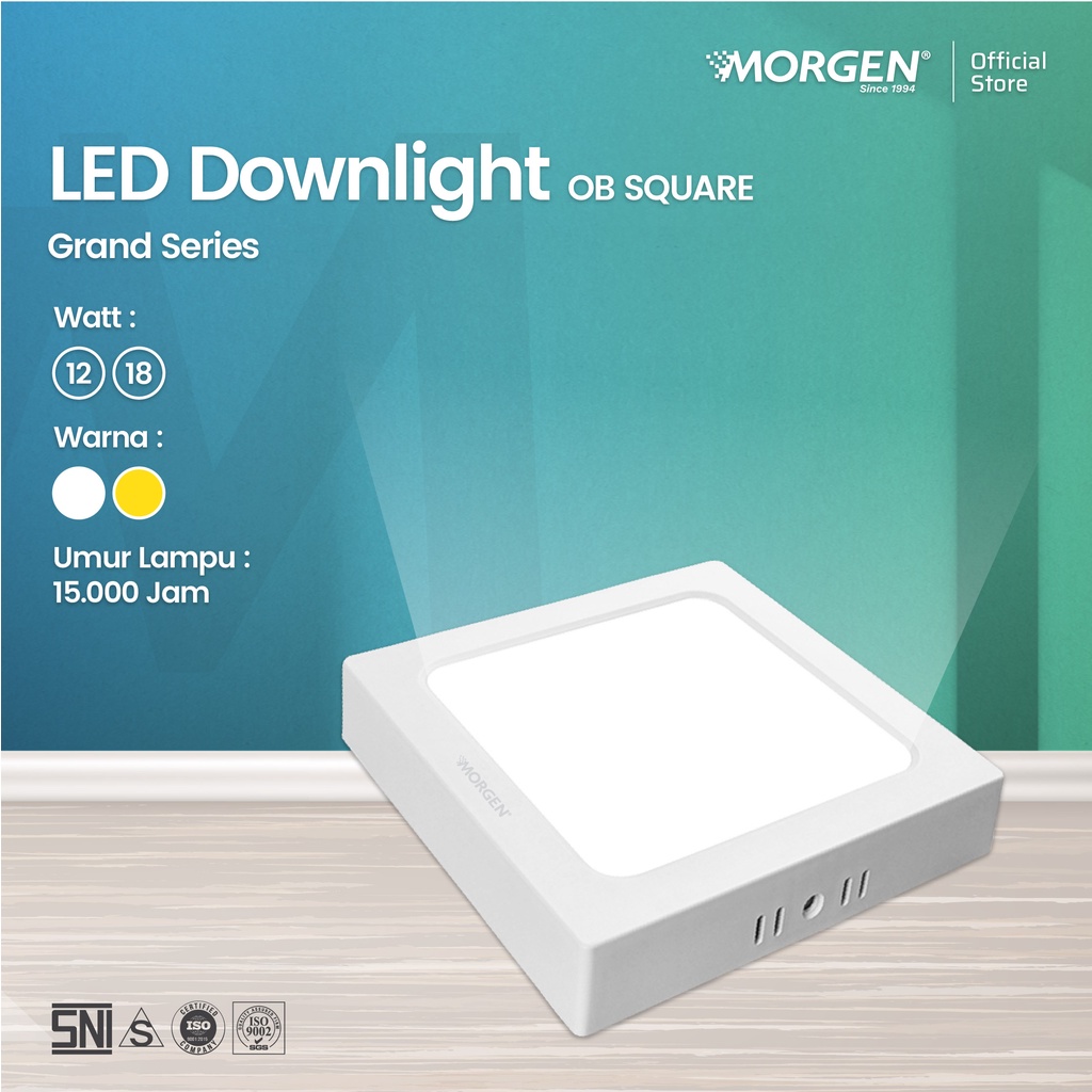 NEW MORGEN LED Downlight Grand OB Square 12 &amp; 18W 6500K/3000K