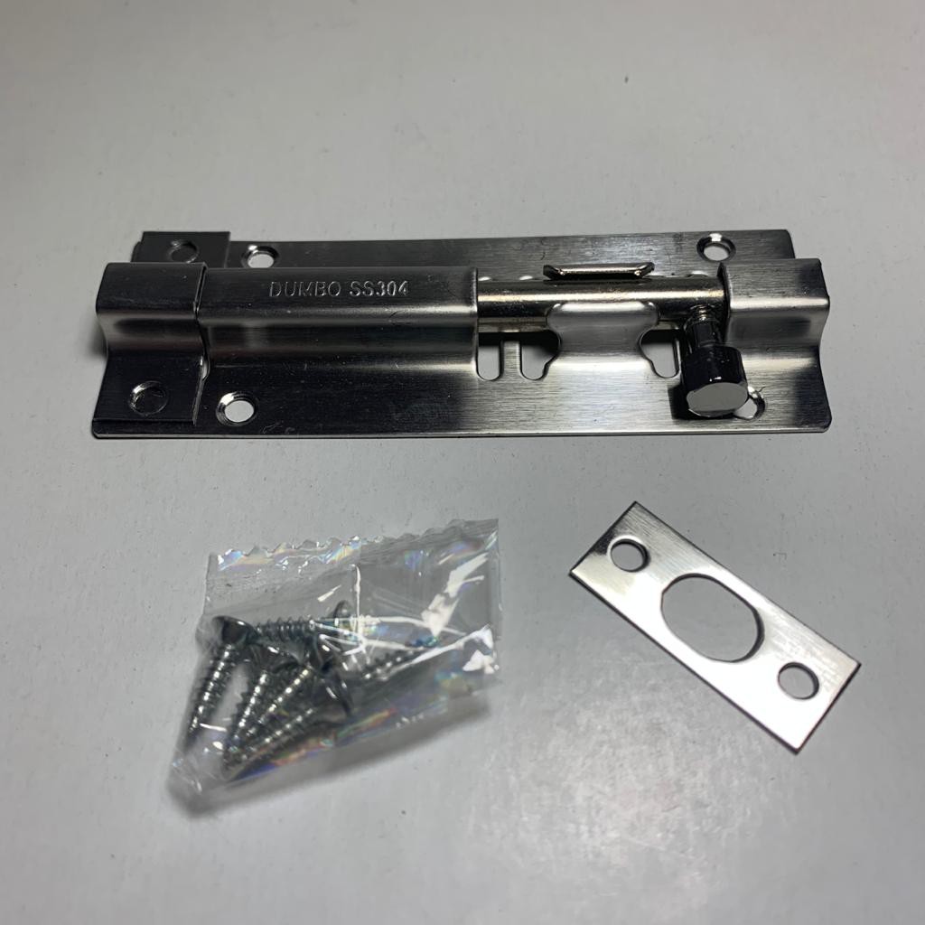 Grendel Pintu / Slot Pintu Stainless Besi 4" / Kunci Pintu