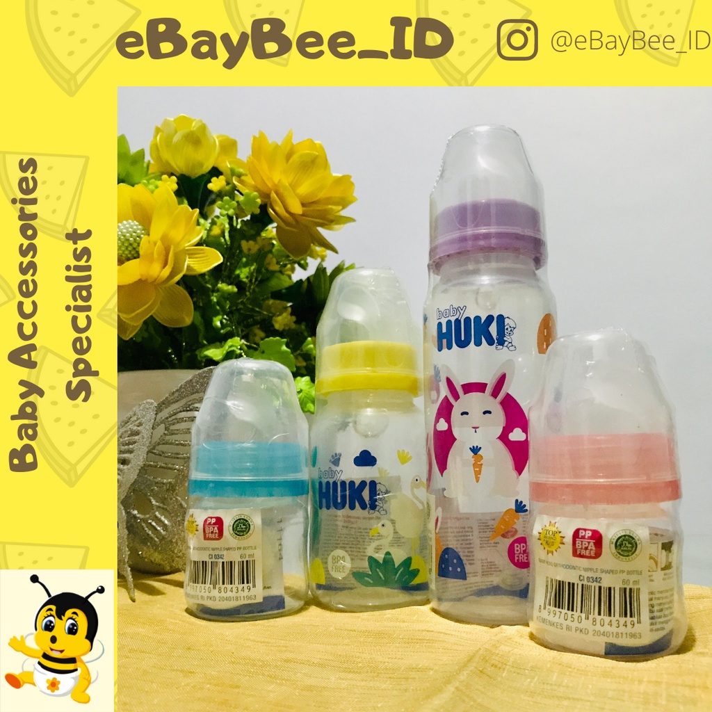 eBayBee_ID botol susu bayi BABY HUKI animal series orthodontic PP round | Baby HUKI dot ortodontik 60 ML 120 ML 240 ML