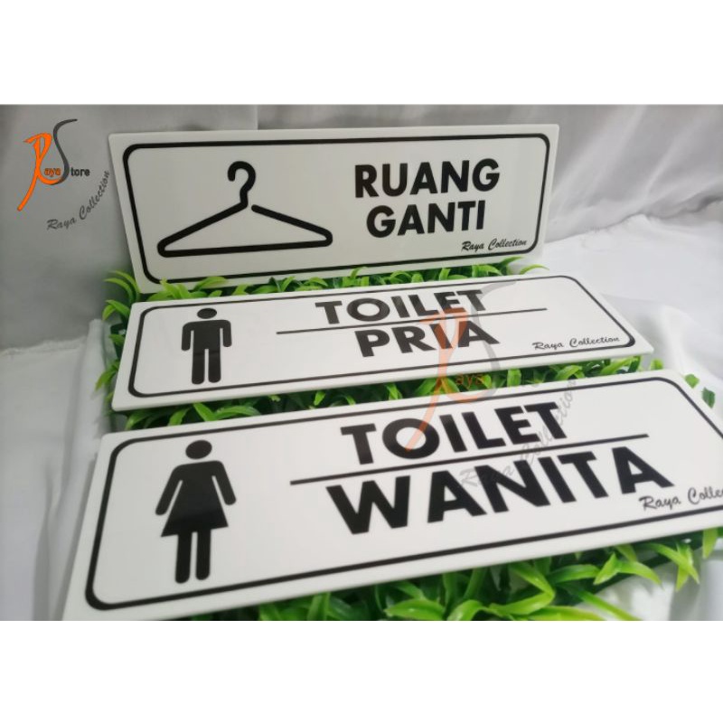 

TULISAN ACYLIC TOILET PRIA WANITA DAN RUANG GANTI UKURAN 25X8CM MURAH