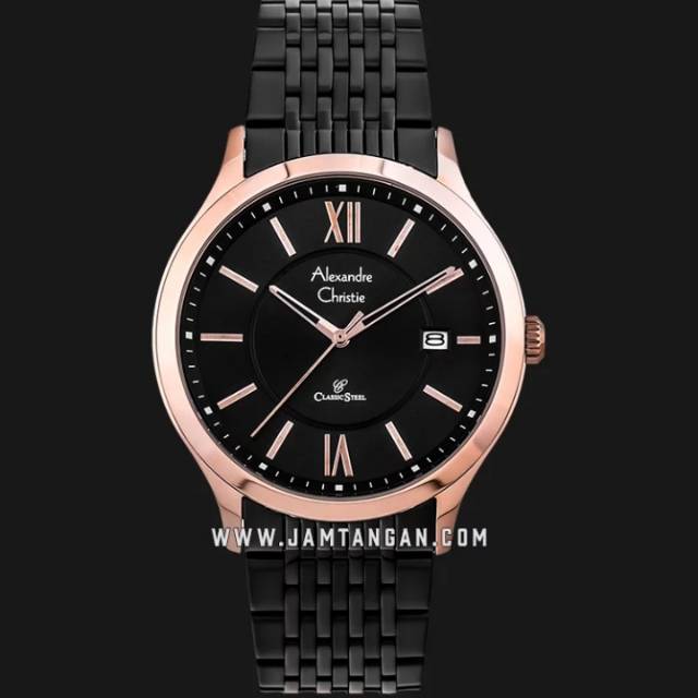 Alexandre Christie AC 8585 MD BBRBA Man Black Dial Black Stainless Steel