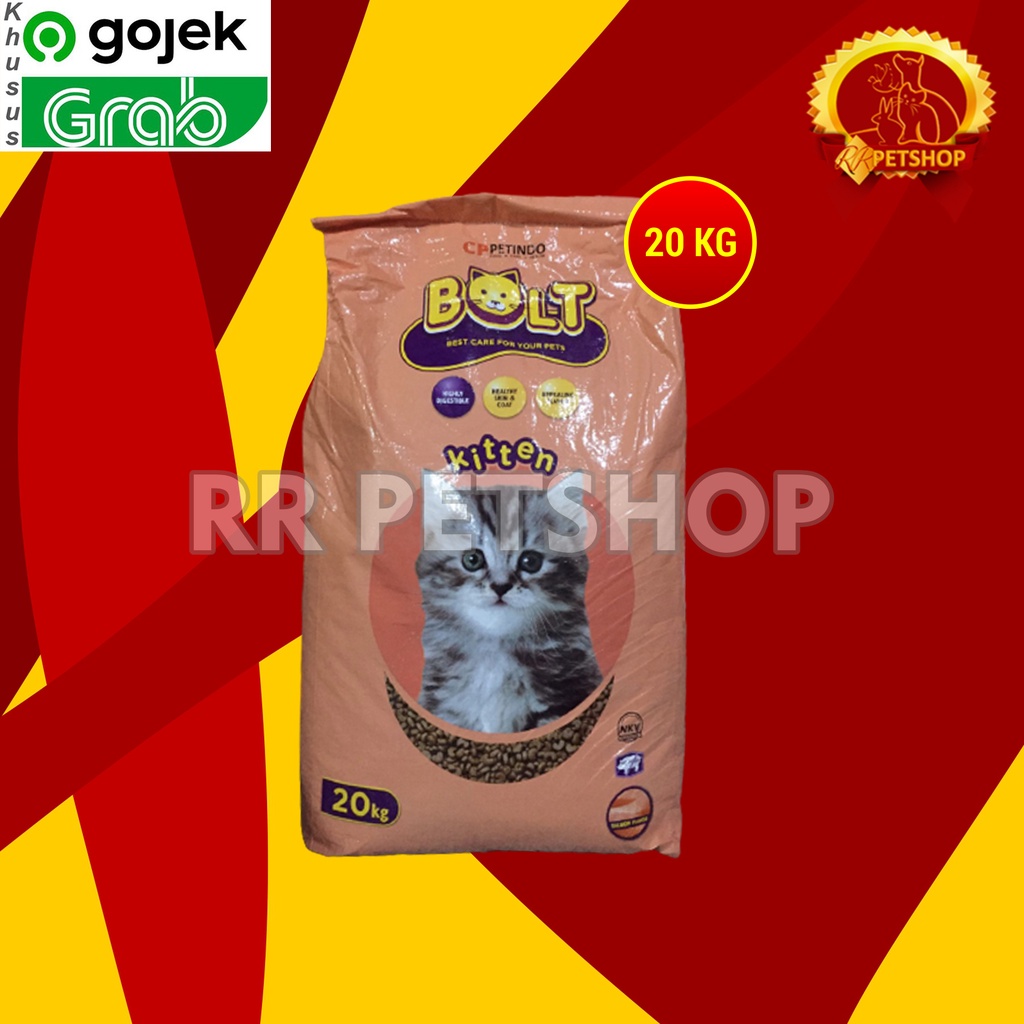 GOSEND Bolt Kitten Makanan anak Kucing Kering Dry Cat Food 20 KG