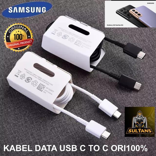 KABEL DATA USB-C TO TYPE-C KABEL DATA SAMSUNG S20ULTRA/S21ULTRA SUPPORT FAST CHARGING ORI COPOTAN