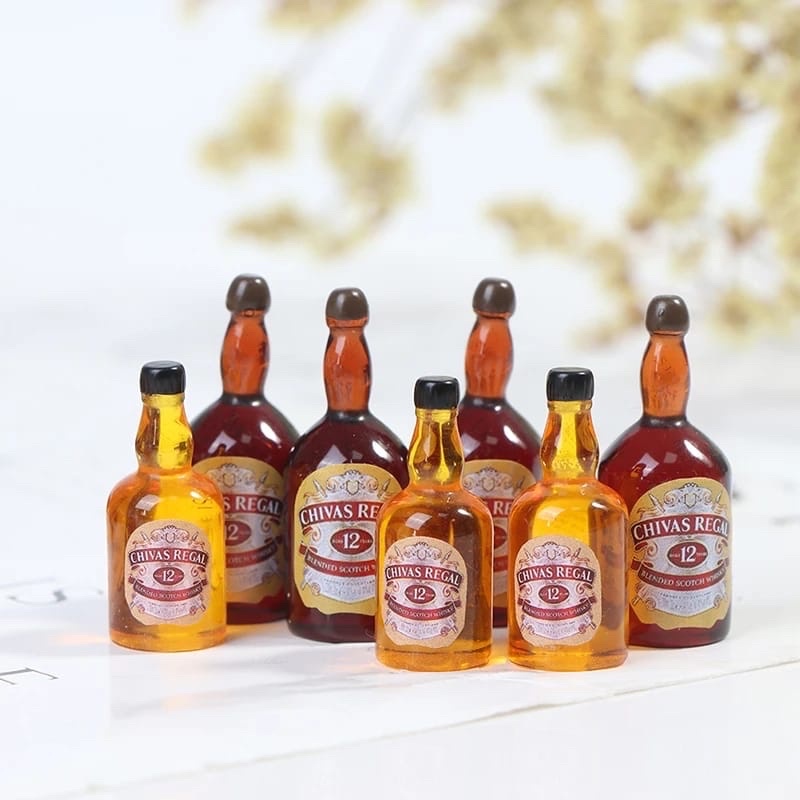 Miniatur botol minuman wine skala 1:12 untuk dekorasi rumah boneka - Miniatur Chivas Regal