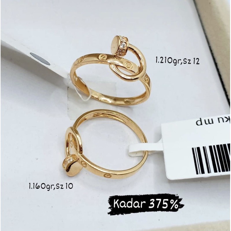 Cincin Var Cartier Emas