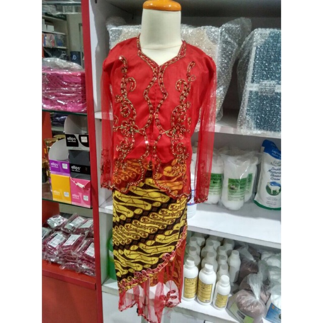 Baju kebaya stelan anak tk dan sd