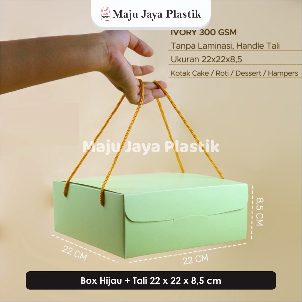 

Box 22x22x8 dus kotak kue kering cake box mika tali Hampers Lebaran dus christmas box hampers natal