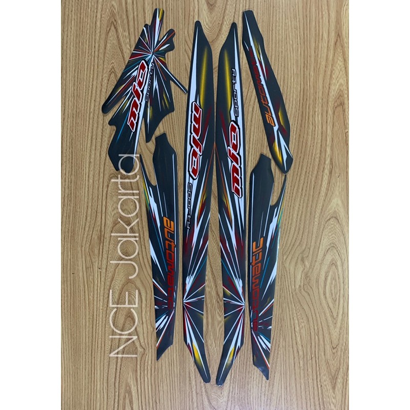 STIKER STRIPING MIO SMILE 2008 ABU