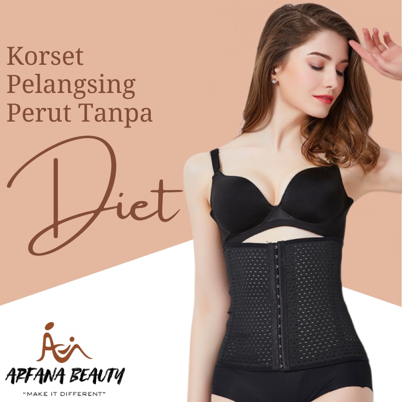 Korset Pelangsing Pengecil Perut Wanita Waist Trainer Corset Penghancur lemak Sabuk Terapi Pinggang Pasca Melahirkan Original Termurah