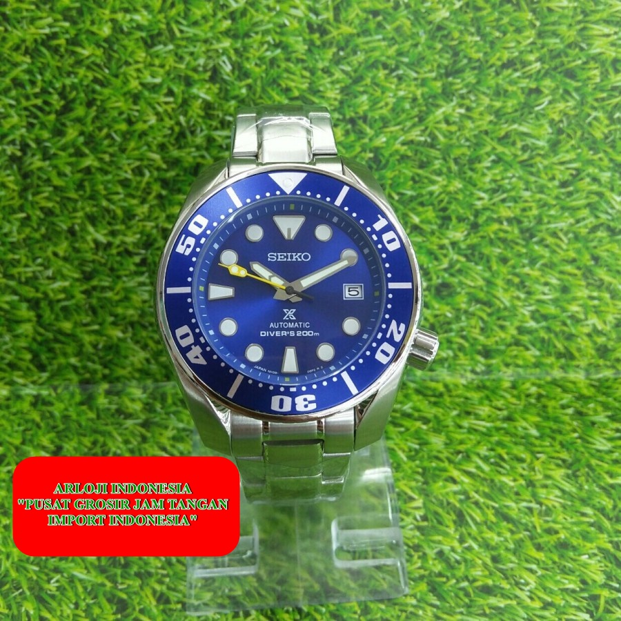 New Jam Seiko Sumo First Generation Blue Sbdc003 Metic Garansi 1th