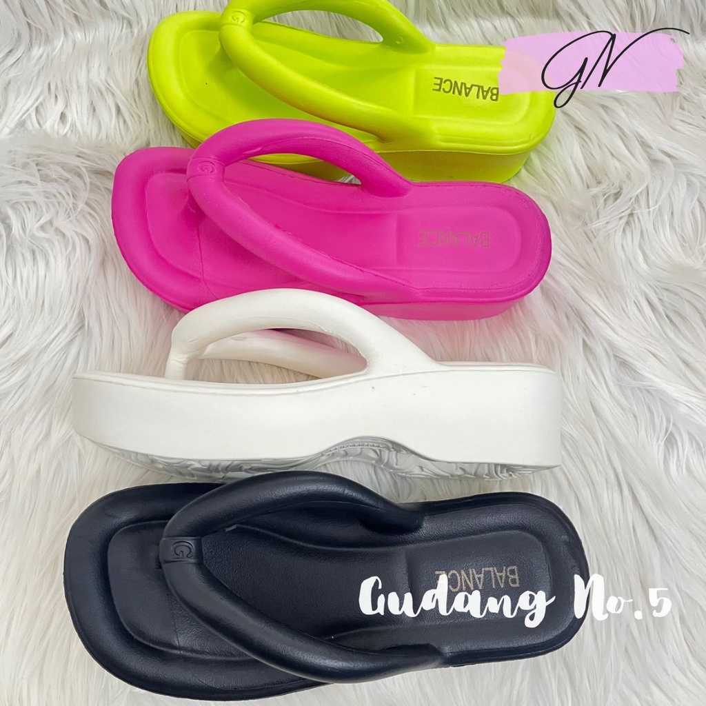 GN-8211 Sandal Jepit Jelly Anti Slip Sandal Wanita Korean Style Import Balance Rubber