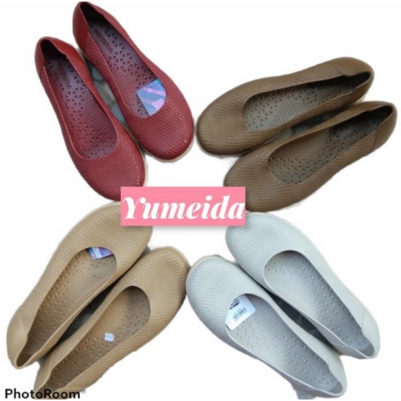 SEPATU WANITA KARET JELLY FLAT SHOES YUMEIDA 36-41