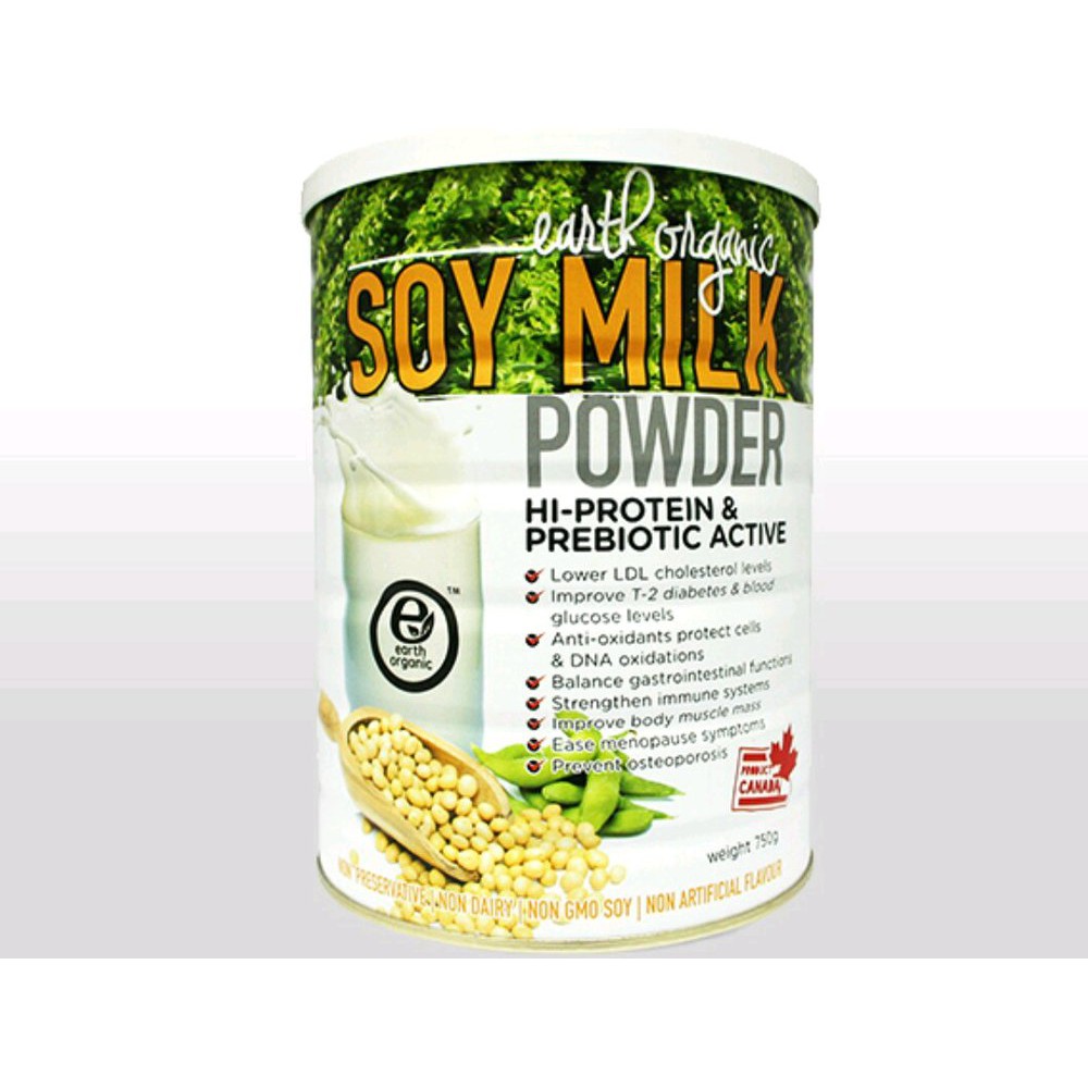 

Earth Organic Soy Milk Powder Hi Protein & Prebiotic Active 750ml