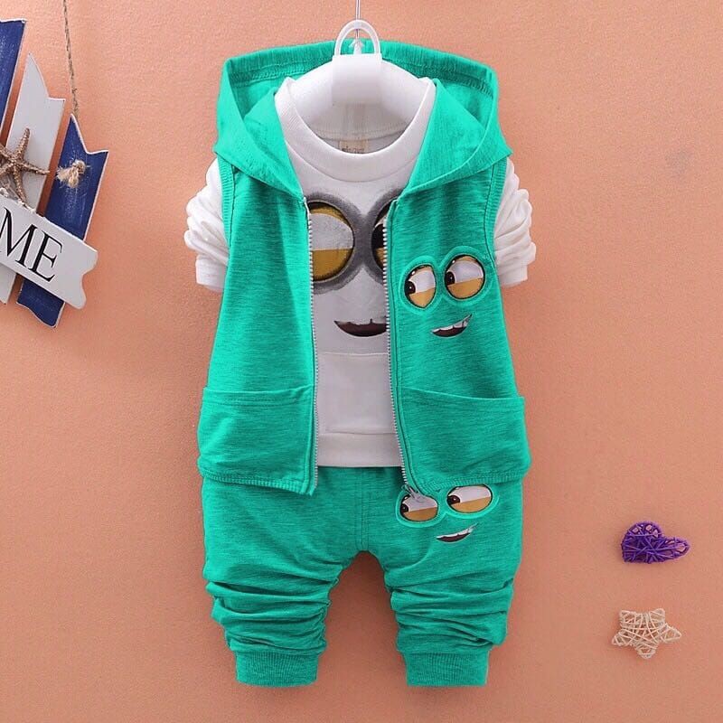 Setelan Anak / Set Anak Usia 3-5 Tahun Jaket + Inner + celana / Set Karakter 3in1 / Setelan Mini