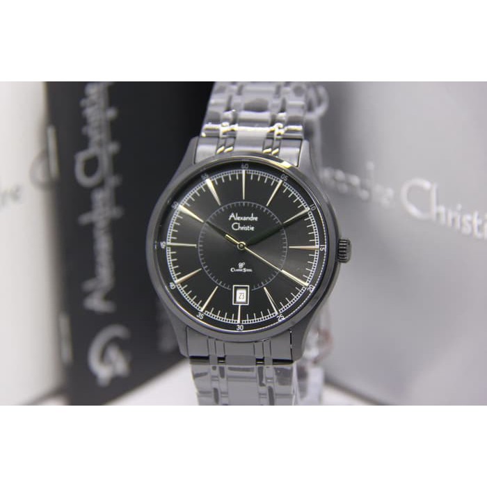 Alexandre Christie 8553 Pria Black Original garansi1Thn