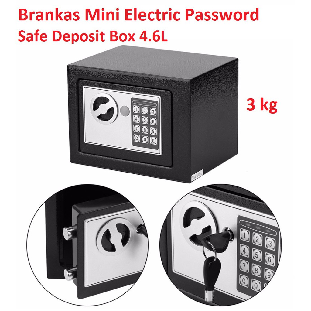 BRANKAS BOX BAJA PASSWORD KODE LED ELEKTRIK AMAN SIMPAN UANG EMAS PERHIASAN DEPOSIT MINI BRANGKAS