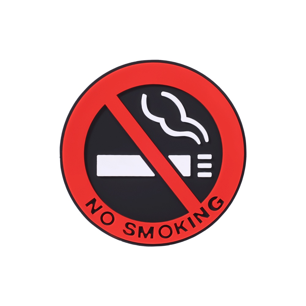 Stiker Logo Peringatan No Smoking Bahan Karet Vinyl Untuk Pintu Kaca Mobil