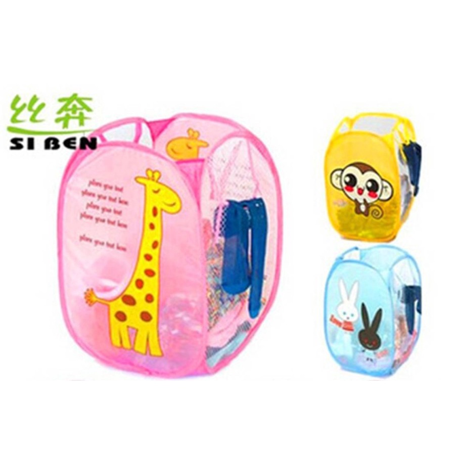 Keranjang laundry basket baju Kotor storage penyimpanan portable jaring