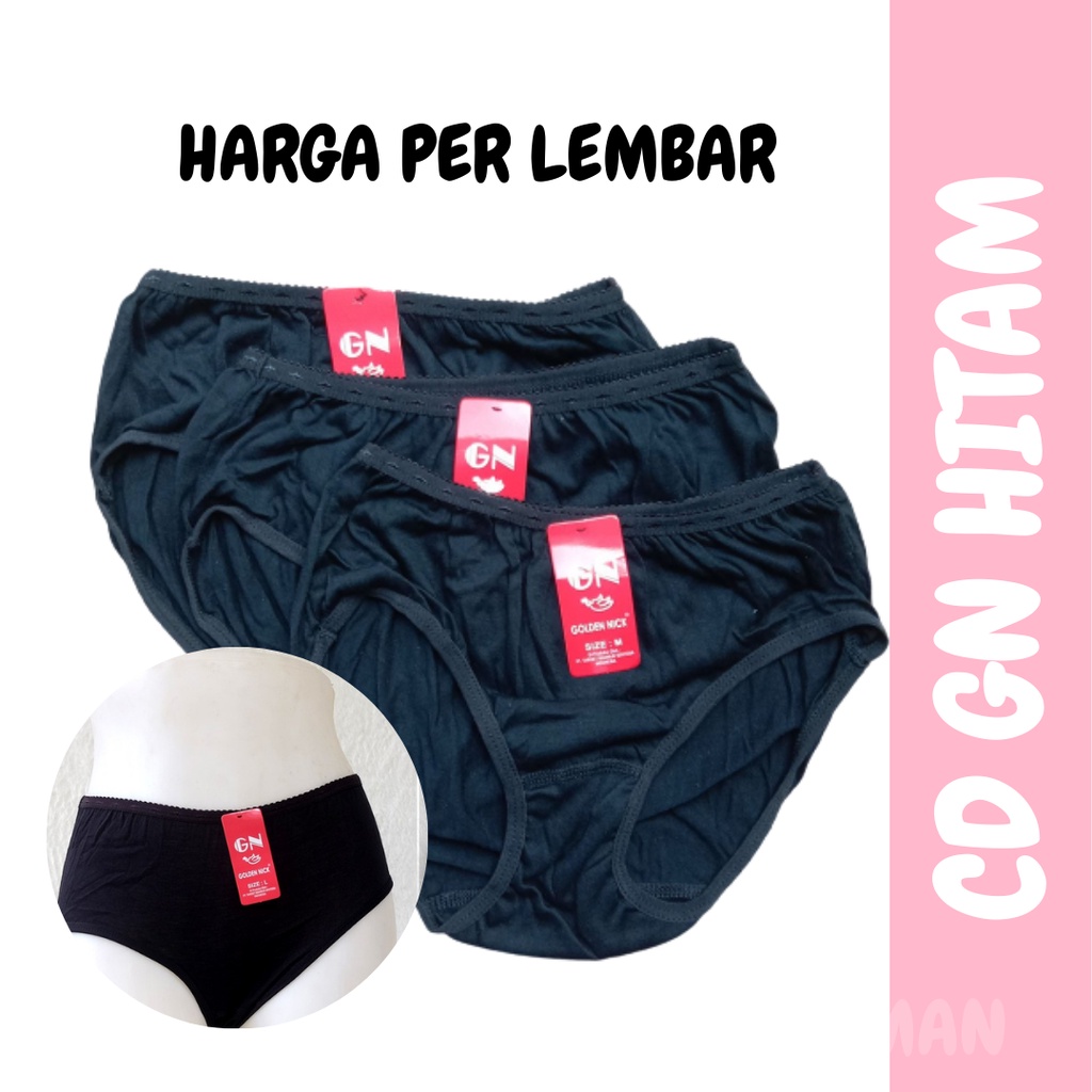 CD GN POLOS HITAM - CELANA DALAM WANITA GOLDEN NICK POLOS WARNA HITAM