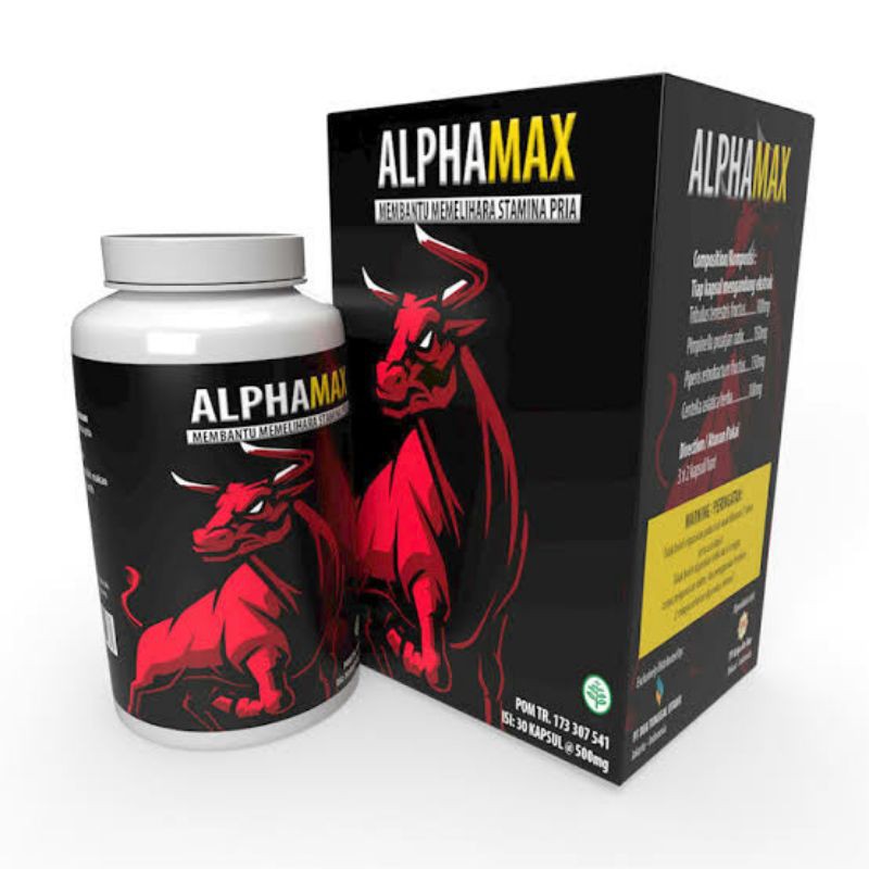 ALPHAMAX Kapsul Asli Original Obat Herbal Stamina Pria kuat Premium BPOM