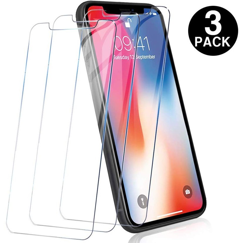 3Pcs untuk Apple iPhone 11 11Pro Max 5 5S 6 6S 7 8 Plus X XR XS Tempered Glass Pelindung Layar