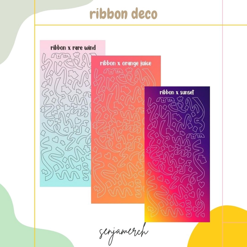 

Senjamerch - Stiker Deco Polcos Gradient Ribbon Pita