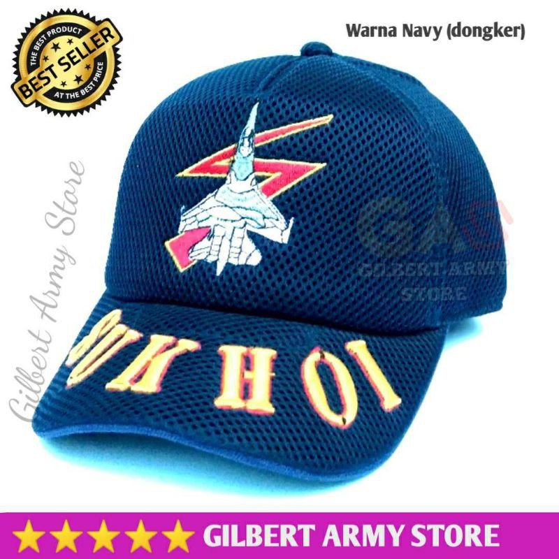 Topi Pesawat Sukhoi Angkatan Udara Topi Tni Au Grosir Topi Militer Tni Bahan Jala Jaring Murah