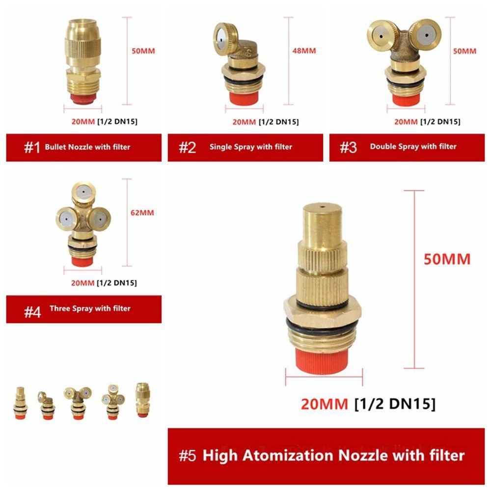 [Elegan] Spray Nozzle Sprinkle Air Atomisasi Penyiraman Perlengkapan Taman Spray Fitting Atomisasi Misting Nozzle