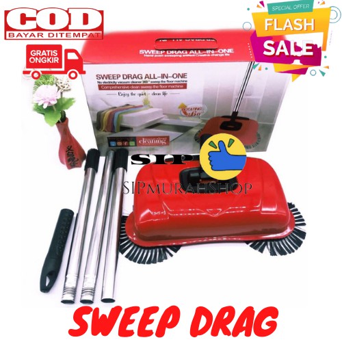 SAPU LANTAI OTOMATIS SUPER BROOM SWEEP DRAG ALL IN ONE TANPA LISTRIK PEMBERSIH DEBU LANTAI OTOMATIS