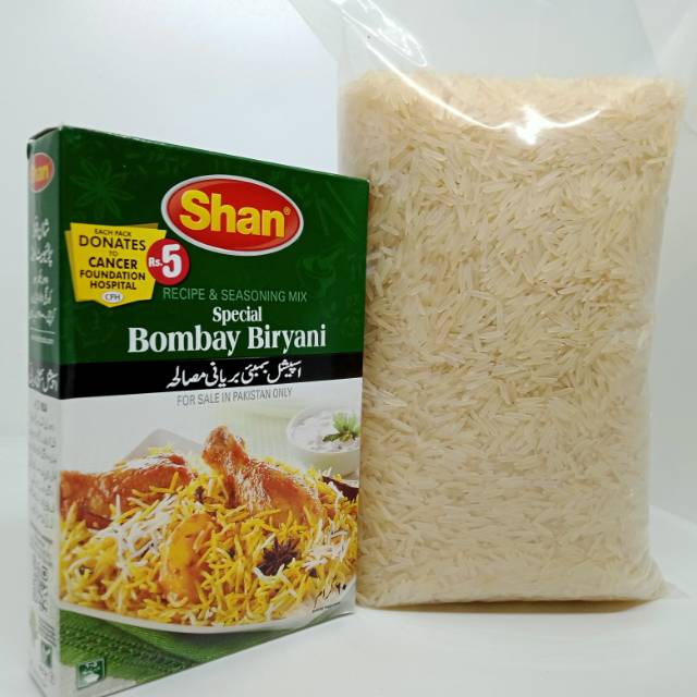 

Paket instan basmati + bumbu instan Shan Bombay briyani Rica nasi briyani