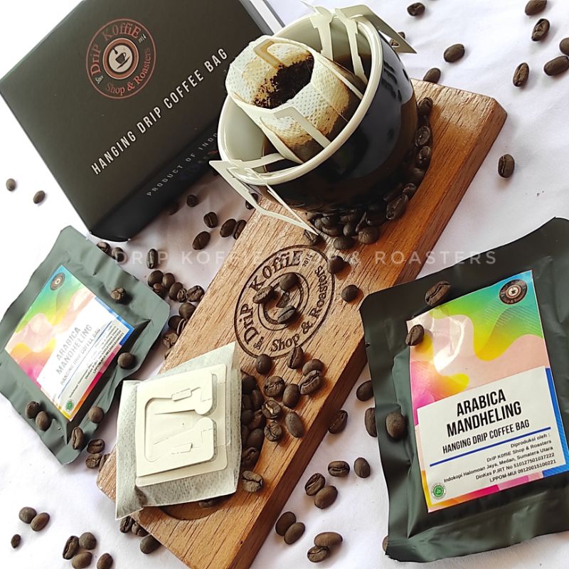 

DRIP COFFEE ARABICA MANDHELING 1 Kotak isi 5pcs