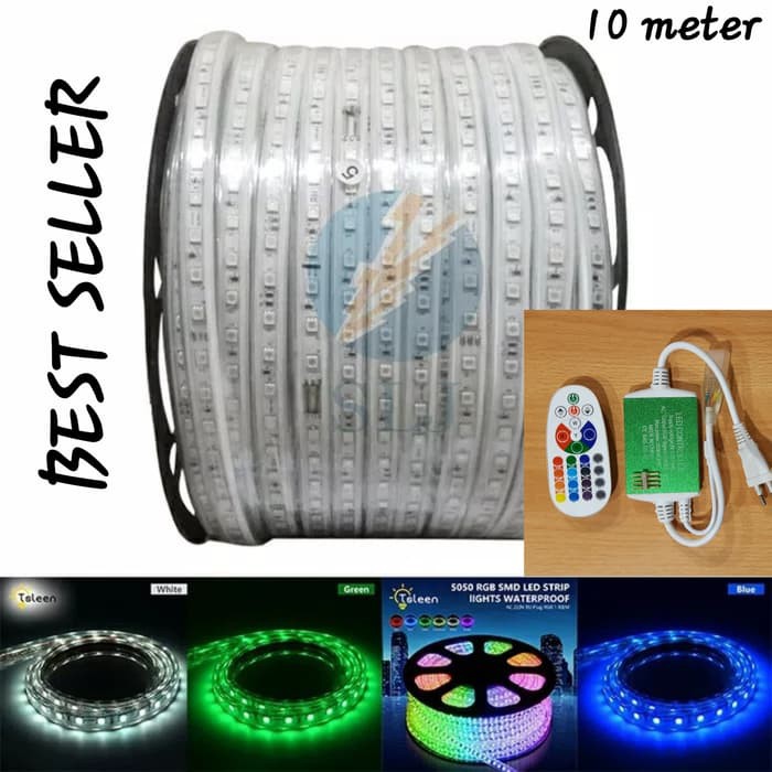 Paket lampu Led strip 5050 RGB plus remote kontrol khusus 10 meter