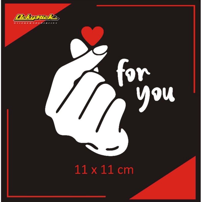 cutting sticker LOVE FOR YOU stiker mobil