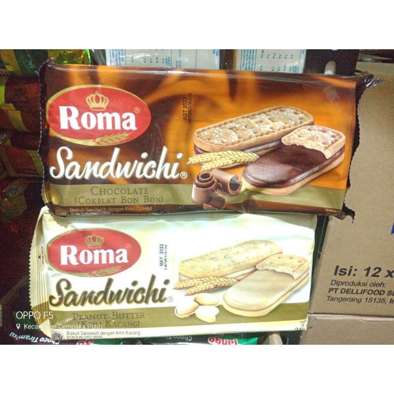 Roma Sandwich Coklat &amp; Peanut Netto 216gr