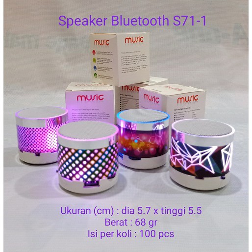 Speaker Aktive Bluetooth S71-1 speaker retak model baru lampu tidur