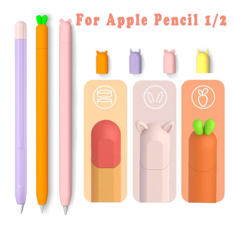 apple ipad pencil gen 2 1 body case cute cartoon pen protective sleeve 2nd 1st soft silicone ultra t
