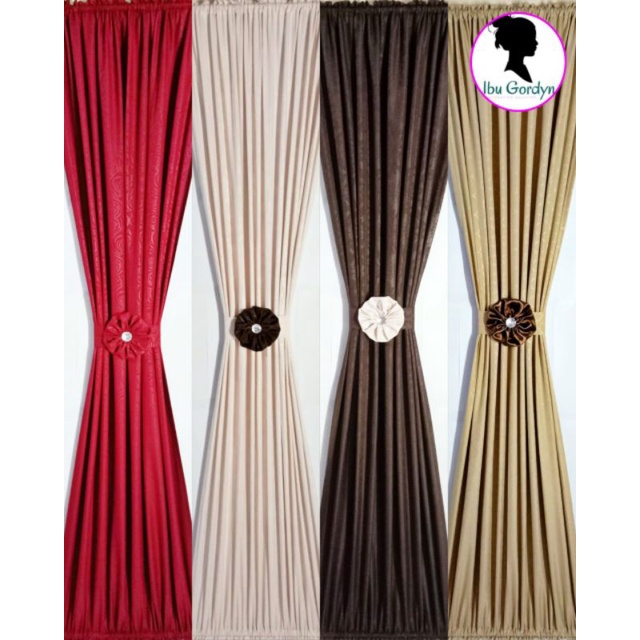 Gorden polos minimalis / gorden ikat pita / gorden jendela