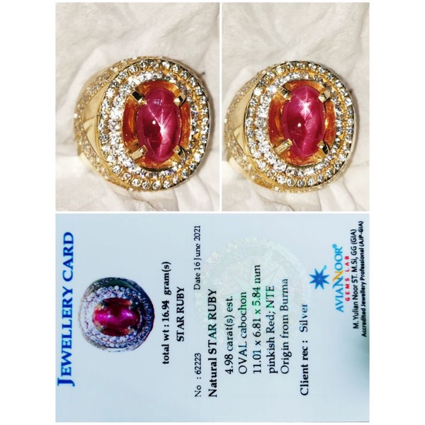 natural Ruby Birma Belang Star