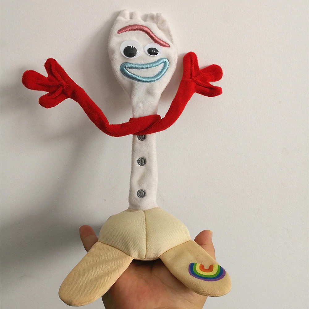 Boneka Anak 2019 nueva película 27cm Forky Toy Story 4 juguetes de peluche muñeca de peluche de pie