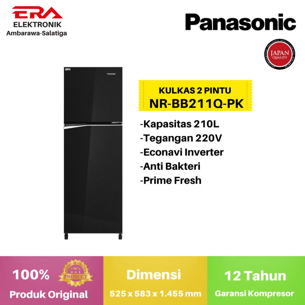 Panasonic Kulkas 2 Pintu NRBB211QPK / NR-BB211Q-PK Original