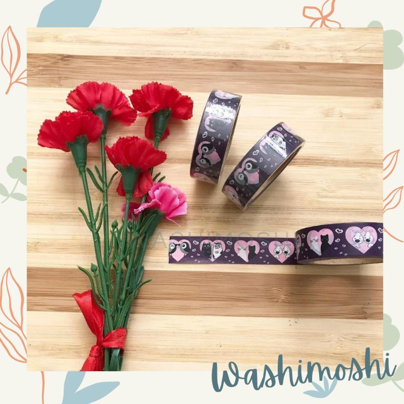 

Washimoshi Masking Washi Tape Love kitty
