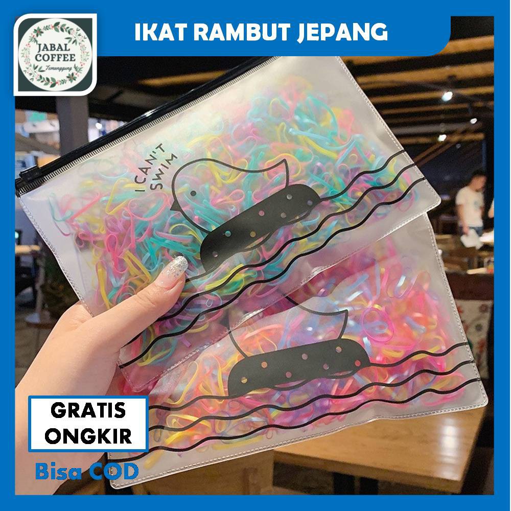 Ikat Rambut Jepang Free Ziplock 1000 Pcs / Ikat Rambut / Ikat Jepang J87